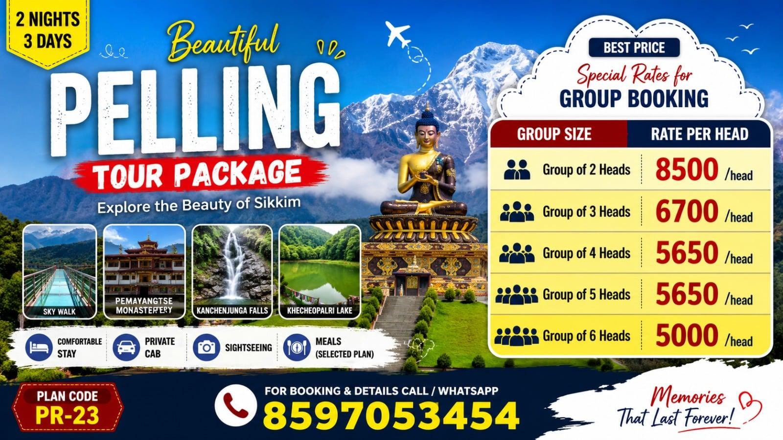 2 nights 3 days pelling tour package